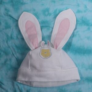 Disney Store Winnie the Pooh Bunny Ears Baby Beanie Hat White 9 Months Easter